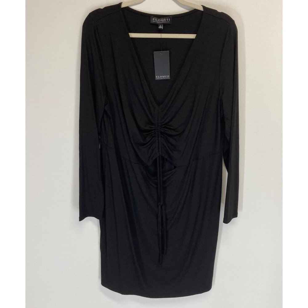 NWT Eloquii black cut out dress 18